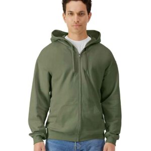 Gildan SoftStyle Midweight Full Zip Hooded Sweatshirt
