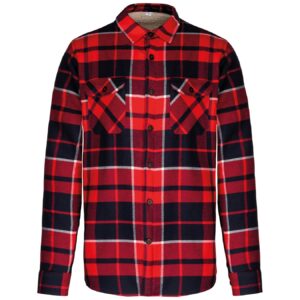 Kariban Sherpa Lined Checked Shirt Jacket