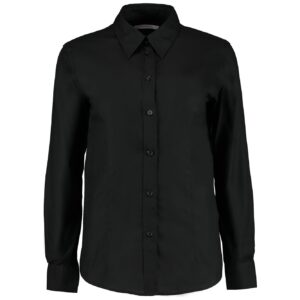Kustom Kit Ladies Long Sleeve Tailored Workwear Oxford Shirt