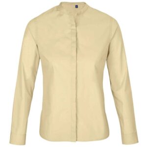 NEOBLU Ladies Bart Mao Collar Long Sleeve Poplin Shirt