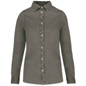 Native Spirit Ladies Washed Long Sleeve Shirt