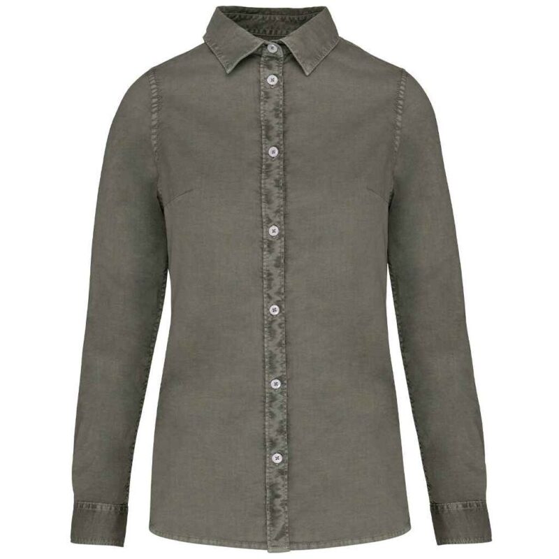 Native Spirit Ladies Washed Long Sleeve Shirt