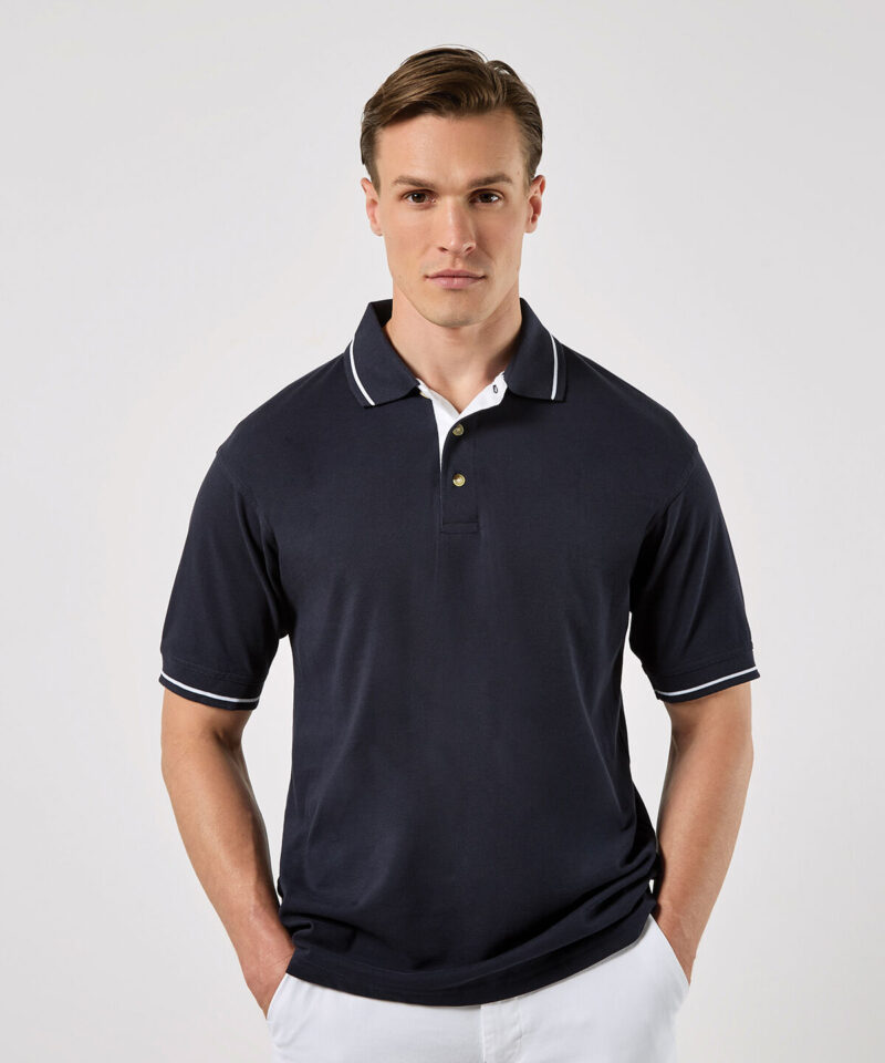Kustom Kit St Mellion Tipped Cotton Pique Polo Shirt