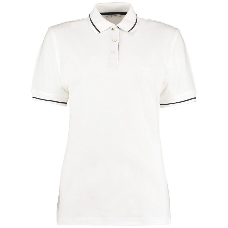 Kustom Kit Ladies St Mellion Tipped Cotton Pique Polo Shirt