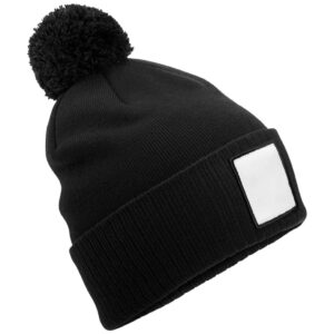 Beechfield Applique Patch Pom Beanie