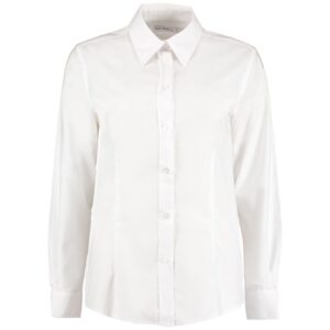 Kustom Kit Ladies Long Sleeve Tailored Workwear Oxford Shirt