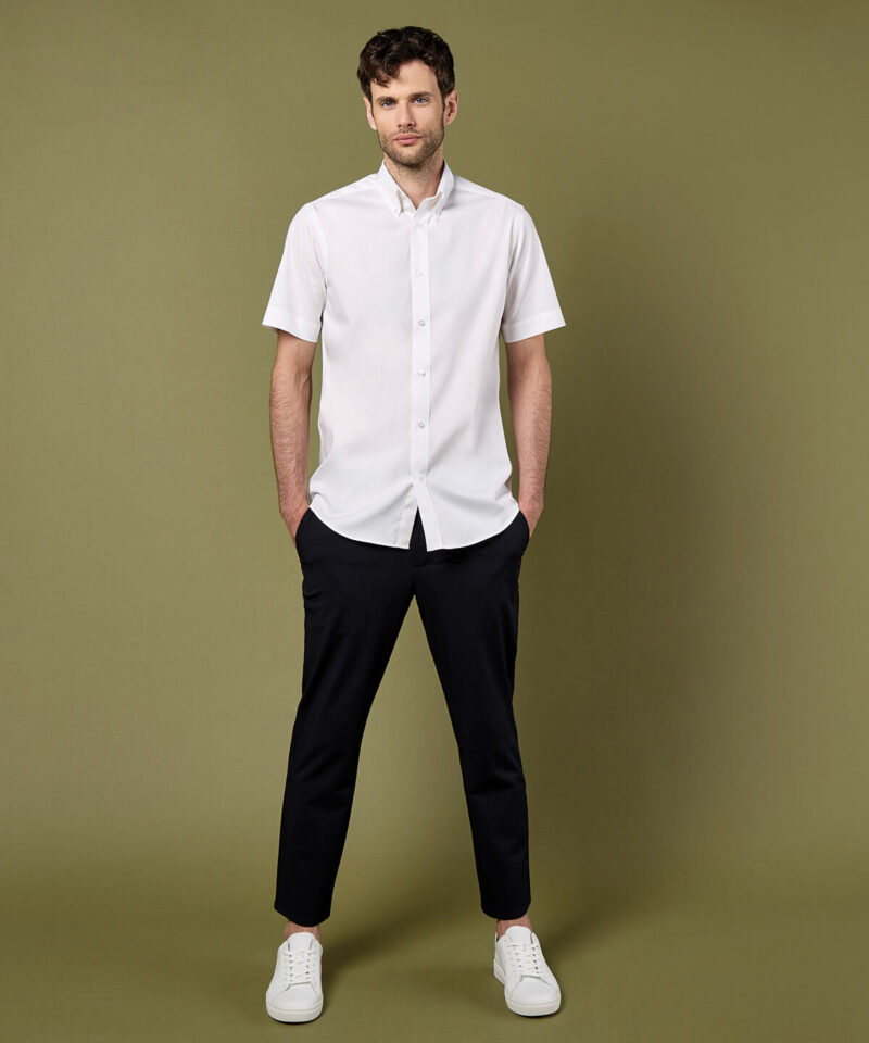 Kustom Kit Premium Short Sleeve Tailored Oxford Shirt