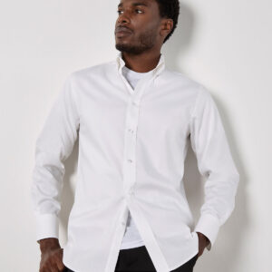Kustom Kit Premium Long Sleeve Tailored Oxford Shirt