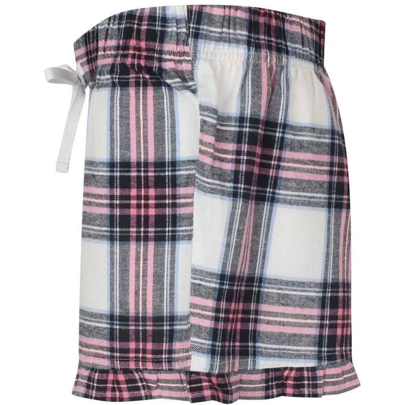 SF Clothing Ladies Tartan Frill Lounge Shorts