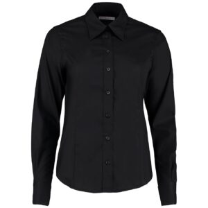 Kustom Kit Ladies Premium Long Sleeve Tailored Oxford Shirt