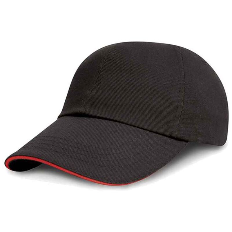 Result Kids Low Profile Heavy Brushed Cotton Cap with Sandwich Peak