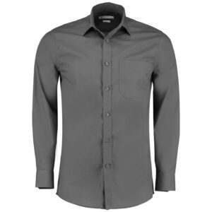 Kustom Kit Long Sleeve Tailored Poplin Shirt
