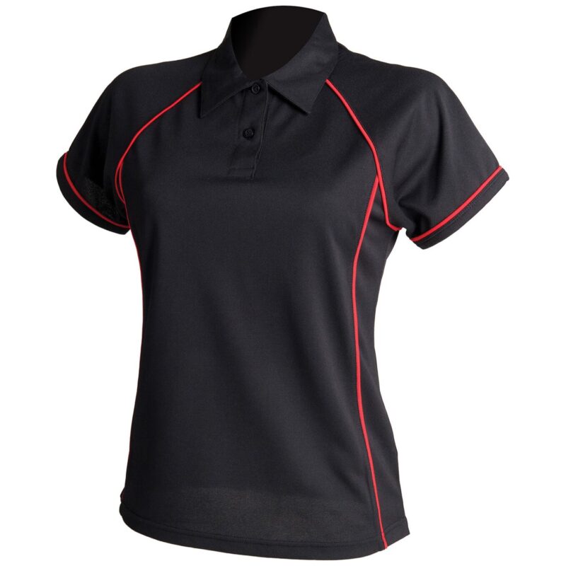 Finden + Hales Ladies Performance Piped Polo Shirt