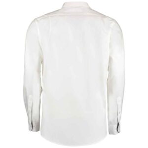 Kustom Kit Premium Long Sleeve Contrast Tailored Oxford Shirt