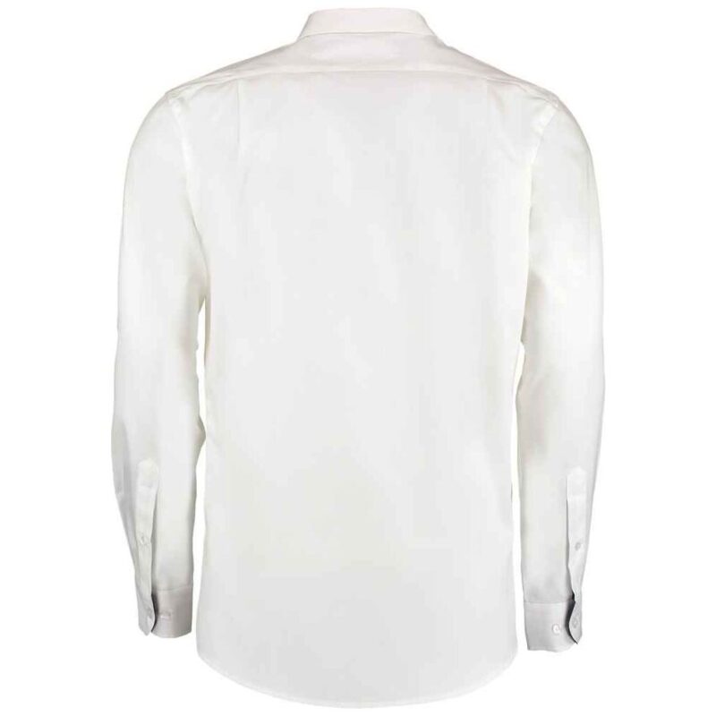 Kustom Kit Premium Long Sleeve Contrast Tailored Oxford Shirt
