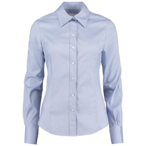 Kustom Kit Ladies Premium Long Sleeve Tailored Oxford Shirt