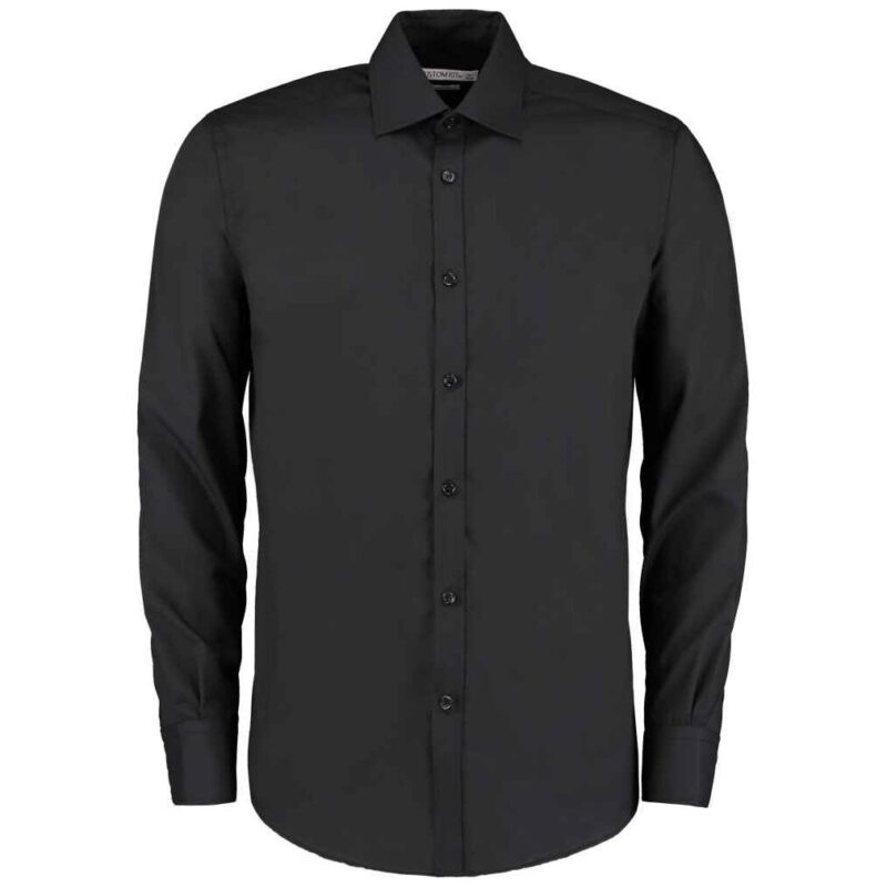 Kustom Kit Long Sleeve Slim Fit Business Shirt