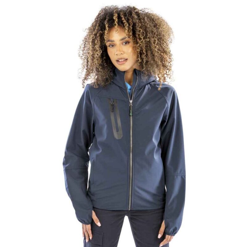 Result Recycled Three Layer Printable Hooded Soft Shell Jacket