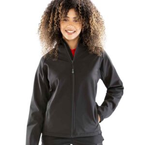 Result Recycled Ladies Three Layer Printable Hooded Soft Shell Jacket