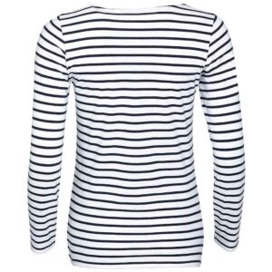 SOL'S Ladies Marine Long Sleeve Striped T-Shirt