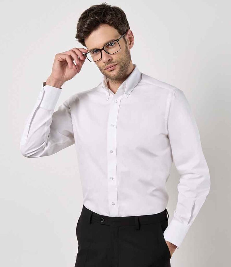 Kustom Kit Long Sleeve Tailored City Business Shirt