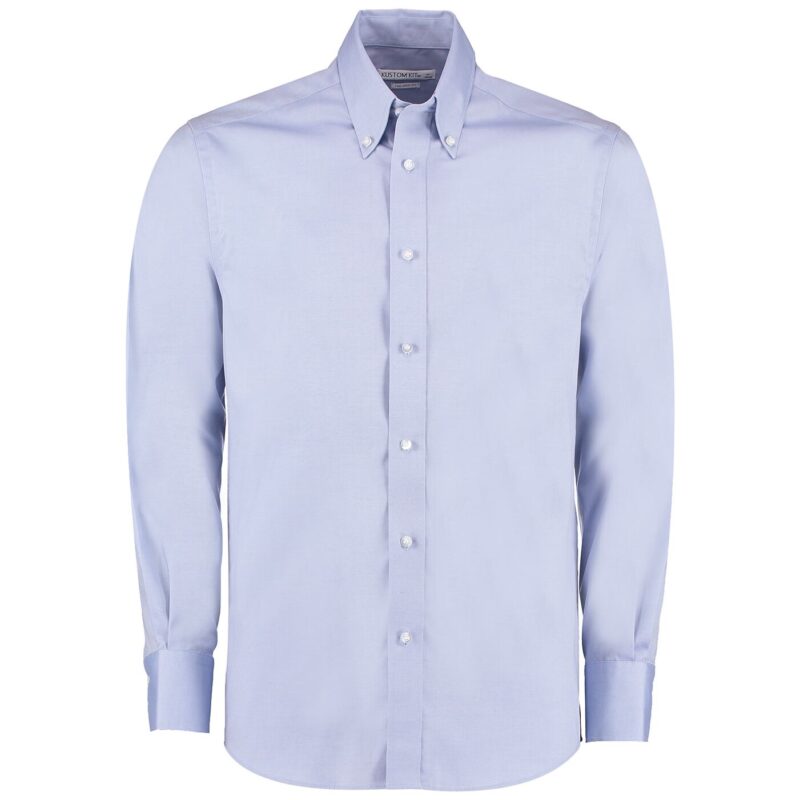 Kustom Kit Premium Long Sleeve Tailored Oxford Shirt