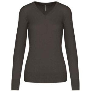 Kariban Ladies Cotton Acrylic V Neck Sweater