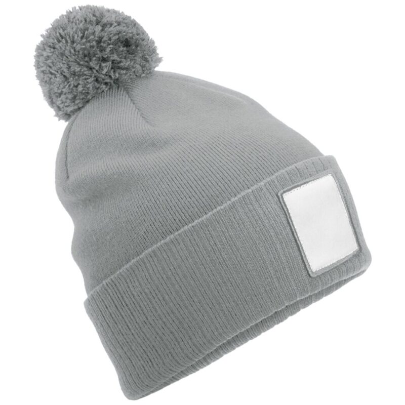 Beechfield Applique Patch Pom Beanie