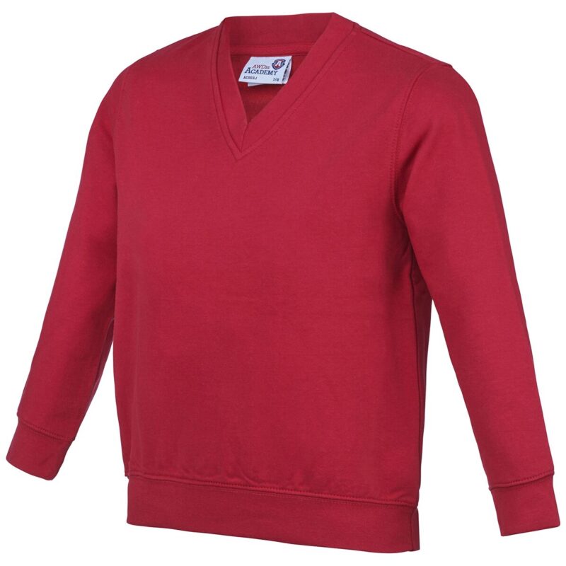 AWDis Academy Kids V Neck Sweatshirt