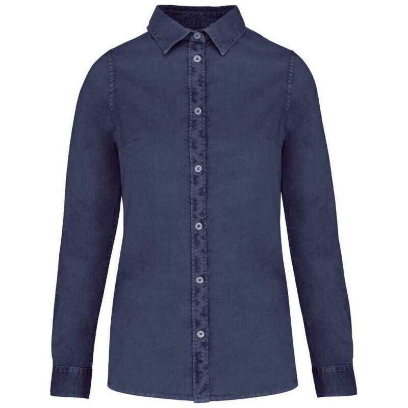 Native Spirit Ladies Washed Long Sleeve Shirt