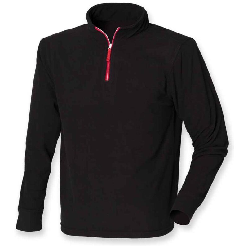 Finden + Hales Zip Neck Piped Micro Fleece