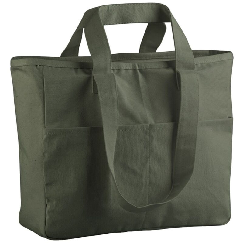 Westford Mill Double Handle Cargo Pocket Tote Bag