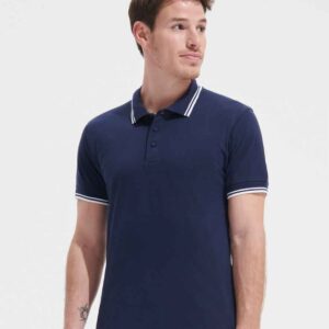 SOL'S Pasadena Tipped Cotton Pique Polo Shirt