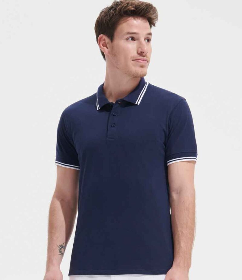SOL'S Pasadena Tipped Cotton Pique Polo Shirt