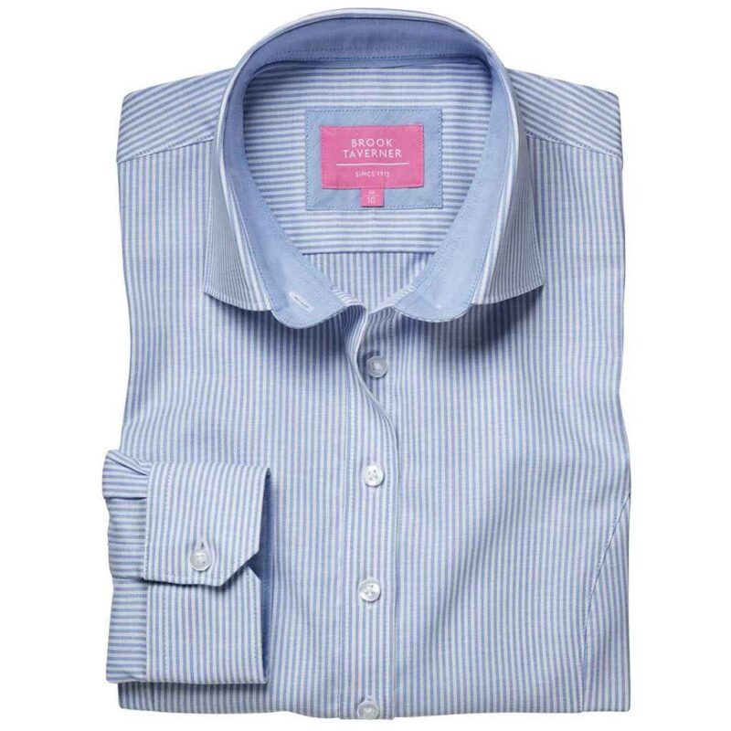 Brook Taverner Ladies Mirabel Long Sleeve Stretch Oxford Shirt
