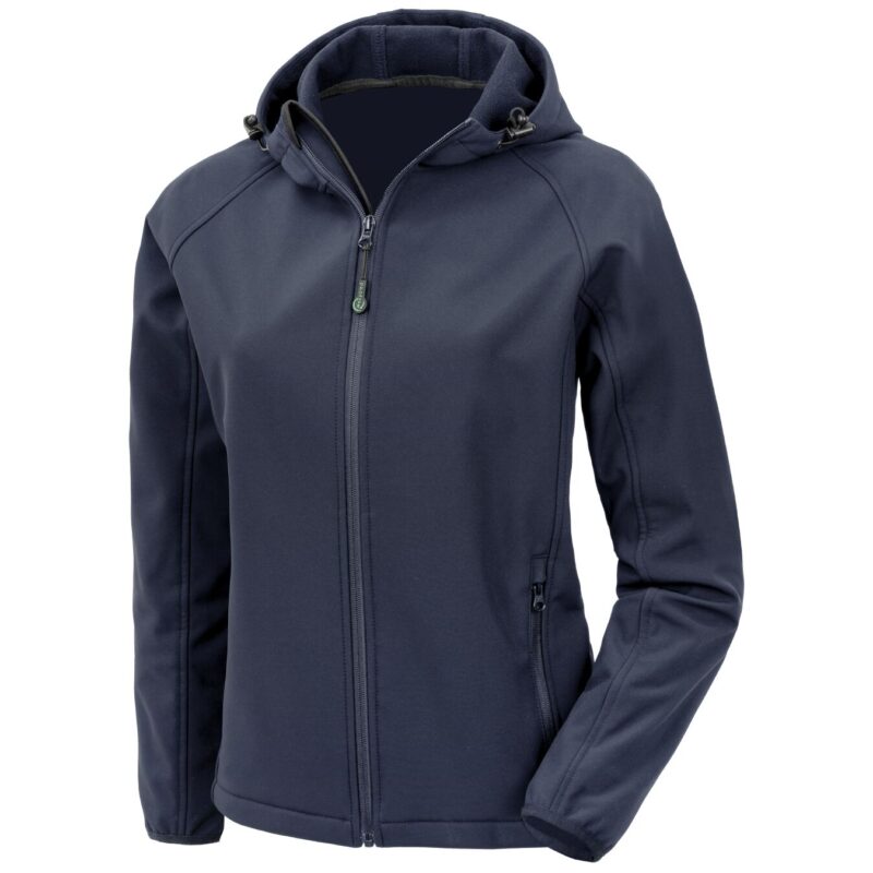 Result Recycled Ladies Three Layer Printable Hooded Soft Shell Jacket