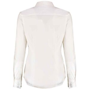 Kustom Kit Ladies Long Sleeve Tailored Stretch Oxford Shirt