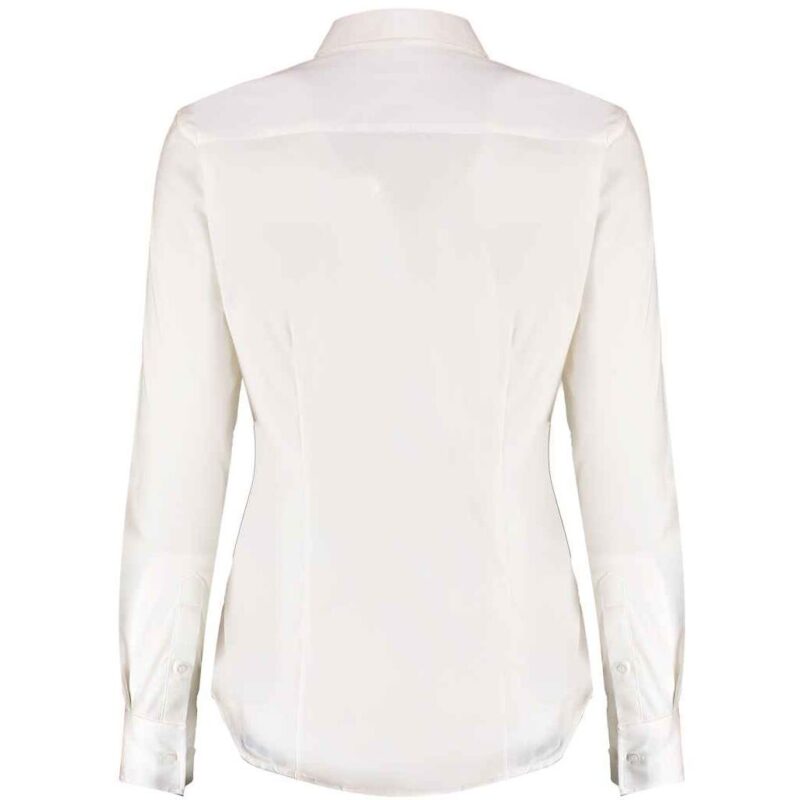 Kustom Kit Ladies Long Sleeve Tailored Stretch Oxford Shirt
