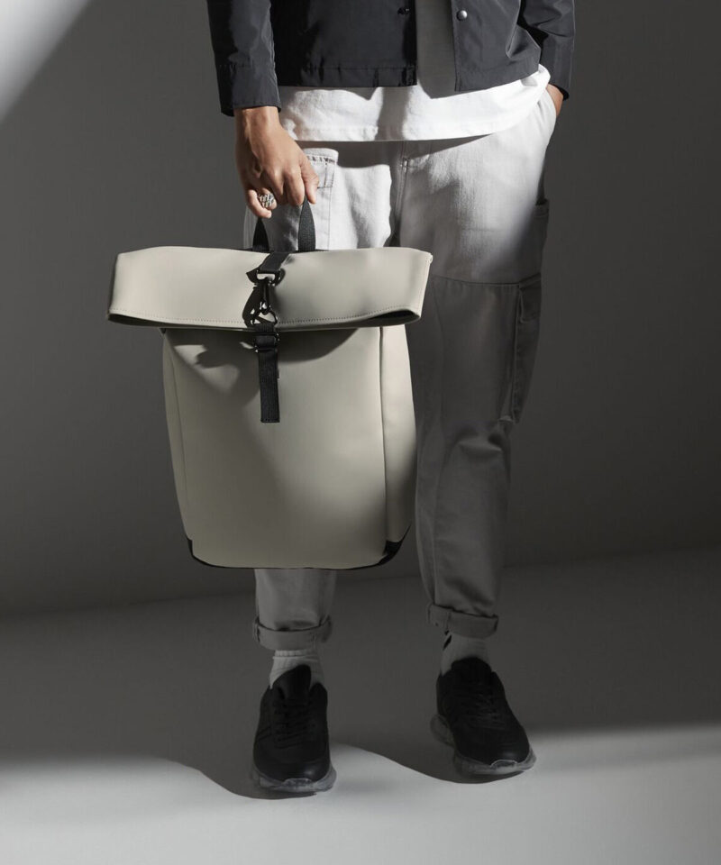 BagBase Matte PU Roll-Top Backpack
