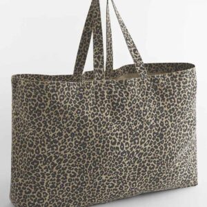 Westford Mill Leopard Print Canvas Oversized Tote Bag
