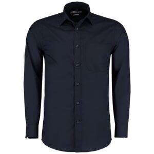 Kustom Kit Long Sleeve Tailored Poplin Shirt