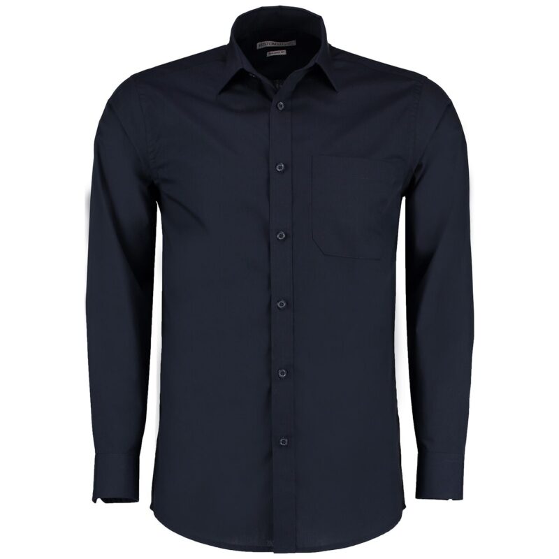 Kustom Kit Long Sleeve Tailored Poplin Shirt