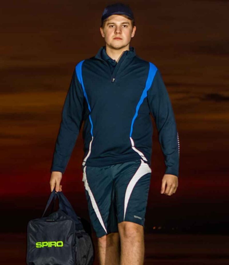 Spiro Unisex Zip Neck Trial Training Top