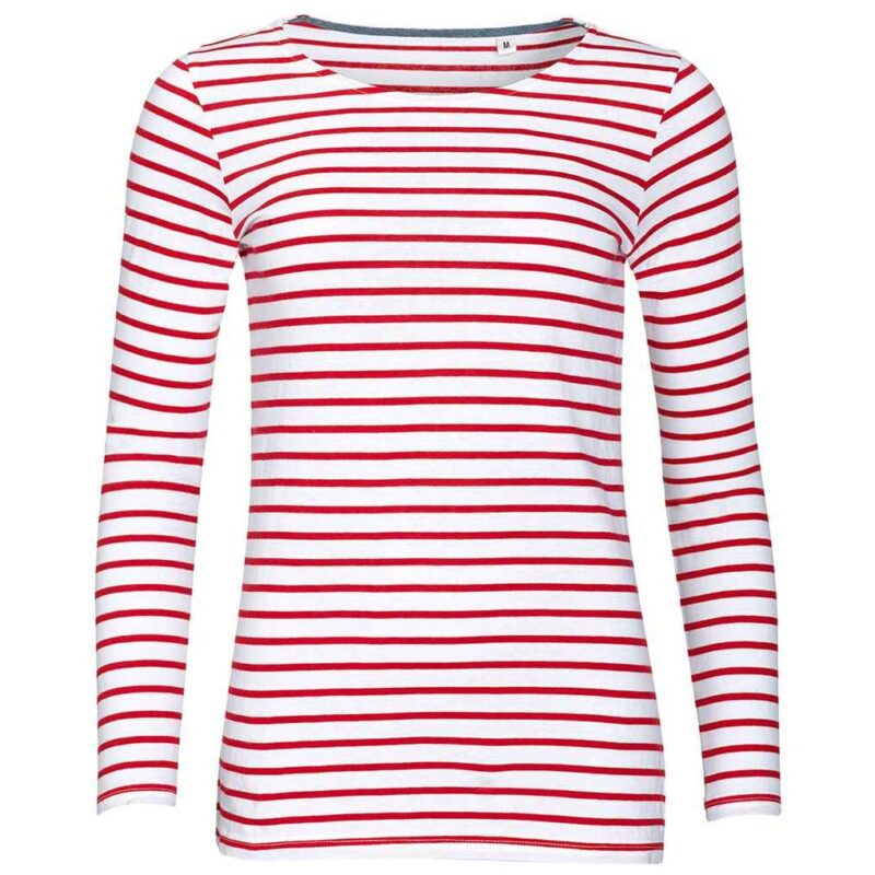 SOL'S Ladies Marine Long Sleeve Striped T-Shirt