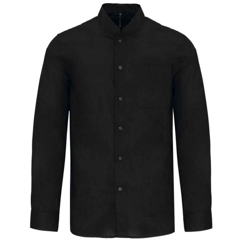 Kariban Long Sleeve Mandarin Collar Shirt
