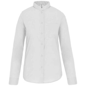 Kariban Ladies Long Sleeve Mandarin Collar Shirt