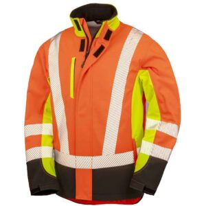 Result Recycled Three Layer Printable 3-Tone Safety Soft Shell Jacket