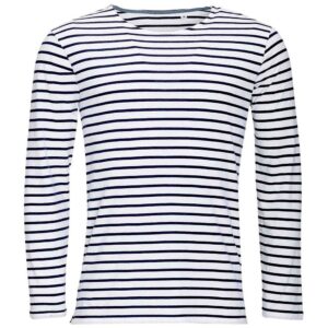 SOL'S Marine Long Sleeve Striped T-Shirt