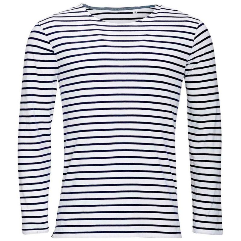 SOL'S Marine Long Sleeve Striped T-Shirt