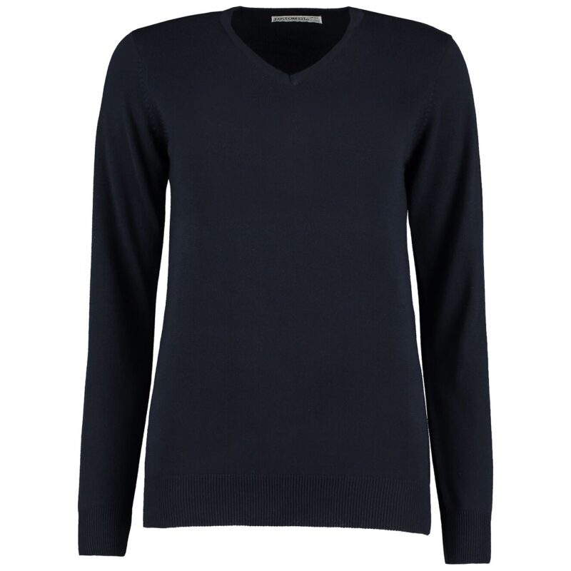 Kustom Kit Ladies Arundel Cotton Acrylic V Neck Sweater